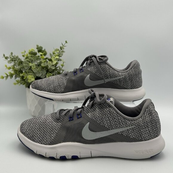 Nike Women’s  Flex Training Gray Mesh Athletic Sneakers Shoes Size 8.5 - Picture 1 of 9